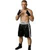 FIGHT-FIT - Boxing Shorts / Boxhosen / Long Cut / Schwarz-Weiss / Small