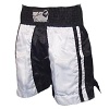 FIGHT-FIT - Short de Boxe / Noir-Blanc