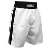 FIGHT-FIT - Short de Boxe / Blanc-Noir