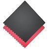 Bodenmatten / 100 x 100 x 2.5 cm / Kampfsportmatten / Sportmatten / Schwarz-Rot