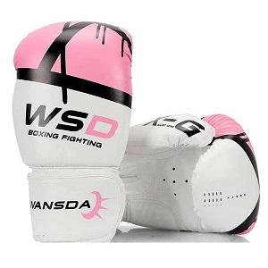 FIGHTERS - Guantes de boxeo para niños / Punch  / 4 oz / Blanco-Rosado