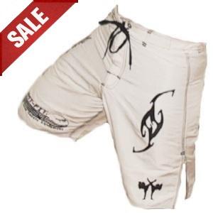 FIGHT-FIT - Fightshorts MMA Shorts / Brazilian / White / Medium