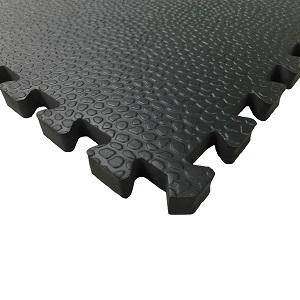 Tapis de Fitness / 60 x 60 x 1.2 cm / Tapis de sol / Tapis de gymnastique / Noir