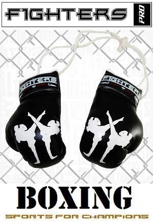 FIGHT-FIT - Mini Guantones de Boxeo / Fighters / Negro