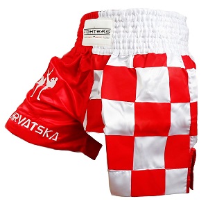 FIGHTERS - Shorts de Muay Thai / Croatie-Hrvatska / Zastava / XS