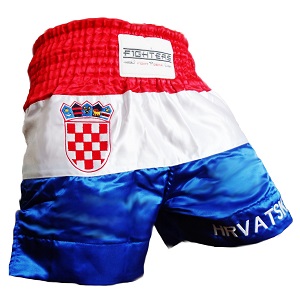 FIGHTERS - Pantaloncini Muay Thai / Croazia-Hrvatska / Grb / Small