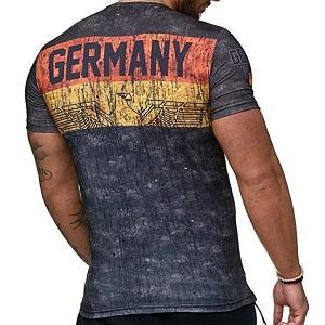 FIGHTERS - T-Shirt / Allemagne / Rouge-Or-Noir / Large