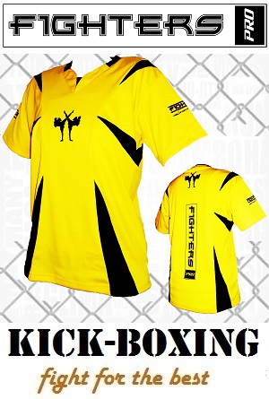 FIGHTERS - Kick-Boxing Shirt / Competition / Yellow / XL