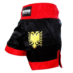 FIGHTERS - Muay Thai Shorts / Albania / Black / Medium