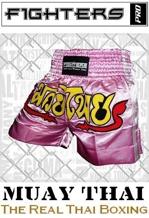 FIGHTERS - Shorts de Muay Thai / Rose / Small