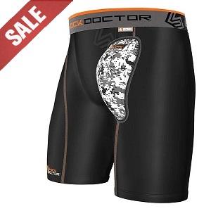 Shock Doctor - Short de compression avec garde-aine AirCore Soft / Noir / Small