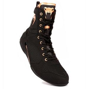 Venum - Zapatillas de Boxeo / Elite / Negro-Bronce / EU 41