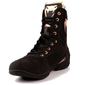 Venum - Zapatillas de Boxeo / Elite / Negro-Bronce / EU 43
