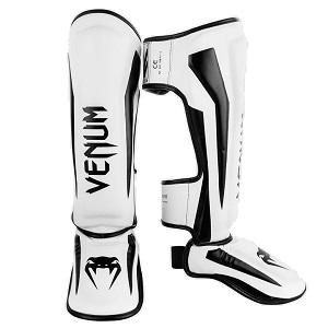 Venum - protège-tibia / Elite / Blanc-Noir / XL