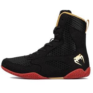 Venum - Boxing Shoes / Elite / Black-Gold-Red / EU 44